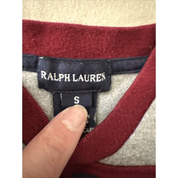 Ralph Lauren Vintage Baby Size Small 3-6 Months Romper Boys Maroon Polo Long - Picture 2 of 12
